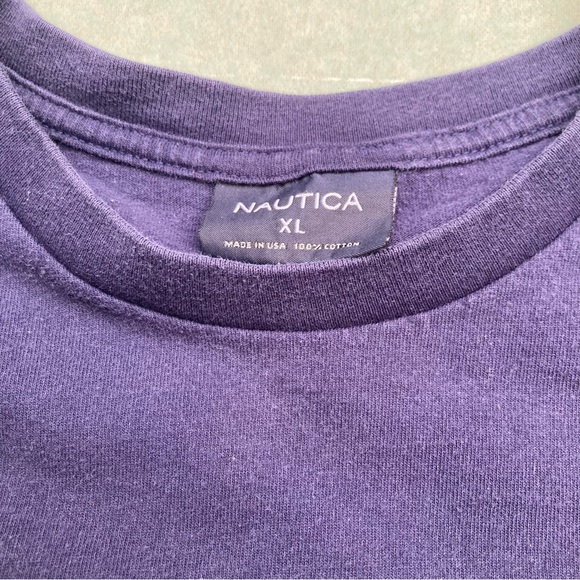 Vintage 90s made in USA Nautica coral wrap around graphic tee - Picture 4 of 4